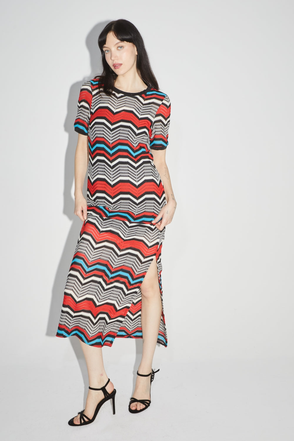 La Maxi Robe Annalisa Zigzag Rouge