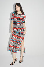 La Maxi Robe Annalisa Zigzag Rouge