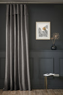 Rideau Ajustable + Anneaux - Coton - Slub Sixtine - Ardoise