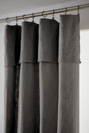 Rideau Ajustable + Anneaux - Coton - Slub Sixtine - Ardoise