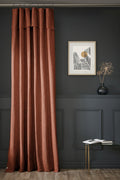 Slub Sixtine - Rideau Ajustable + Anneaux - Coton - Terracotta