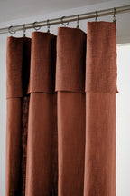 Slub Sixtine - Rideau Ajustable + Anneaux - Coton - Terracotta