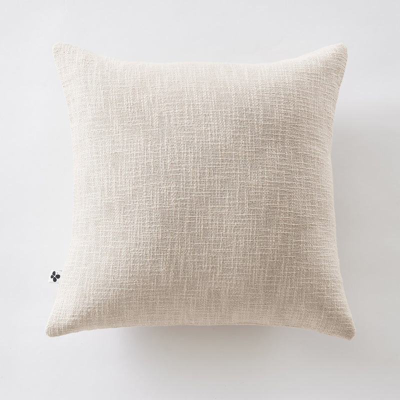 Coussin Déhoussable - Coton - Slub Sixtine - Pampa