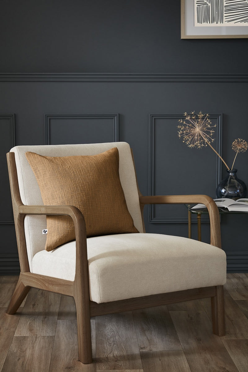 Coussin Déhoussable - Coton - Slub Sixtine - Camel