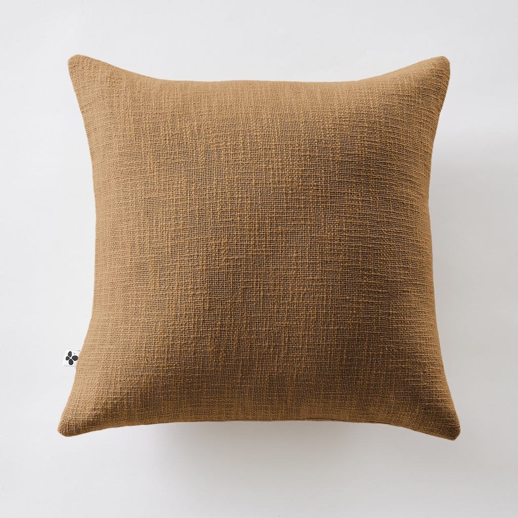 Slub Sixtine - Coussin Déhoussable - Coton - Camel