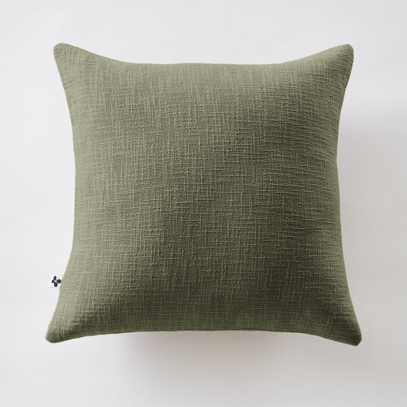 Coussin Déhoussable - Coton - Slub Sixtine - Thym