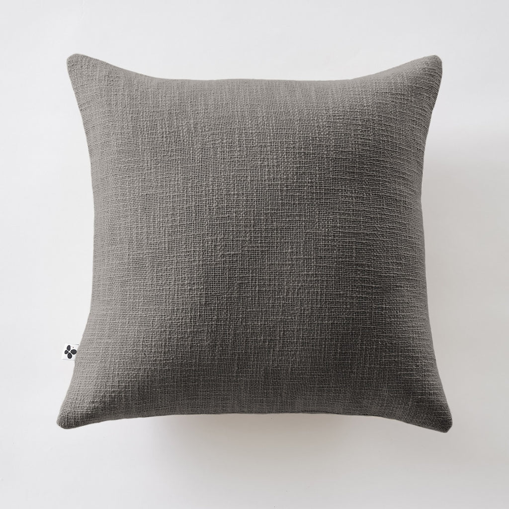 Slub Sixtine - Coussin Déhoussable - Coton - Ardoise