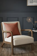 Coussin Déhoussable - Coton - Slub Sixtine - Terracotta