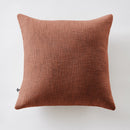 Coussin Déhoussable - Coton - Slub Sixtine - Terracotta