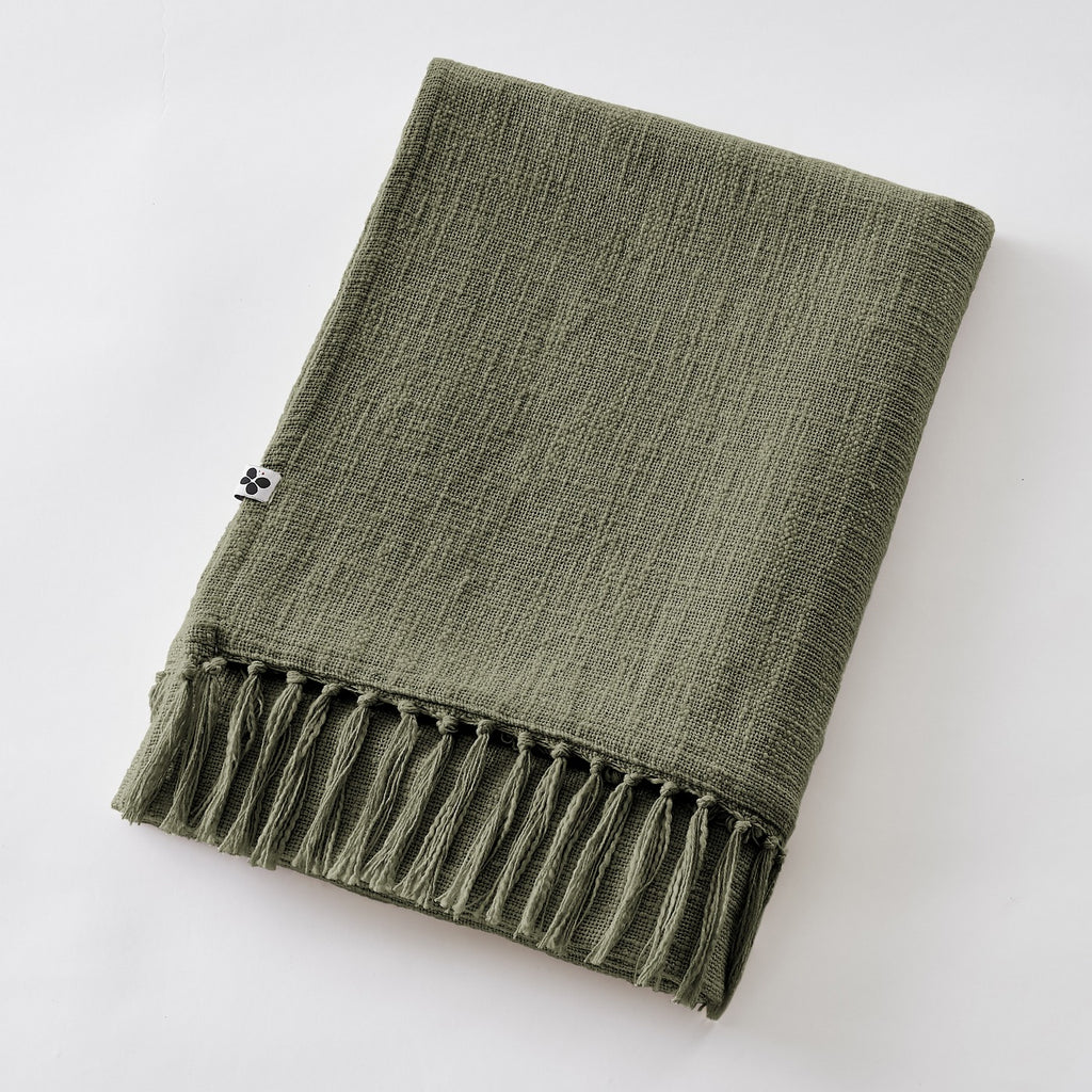 Slub Sixtine - Plaid - Coton - Thym