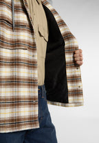 Sobrecamisa de franela con capucha Eustis - Blanco garceta - Hombre