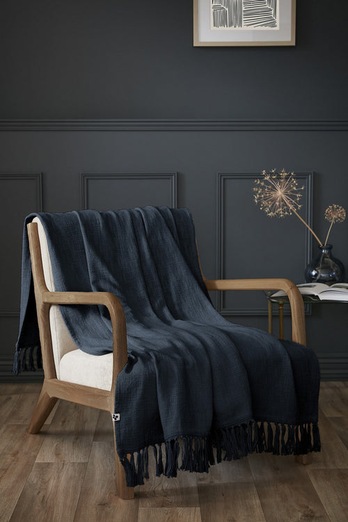 Plaid - Coton - Slub Sixtine - Minuit