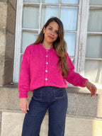 Cárdigan Charlie rosa fucsia