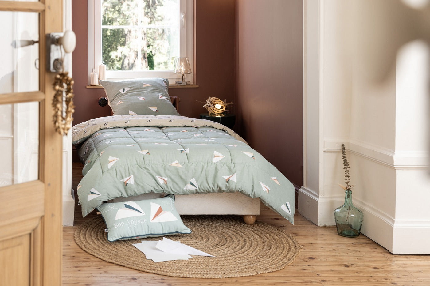 Petits Papiers - Coussin Déhoussable - Coton