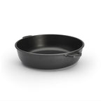 De Buyer – Choc Extrême – Traktörpanna med non-stick – Gjuten aluminium – Svart, runt stekfat i svart gjutjärn, framifrån