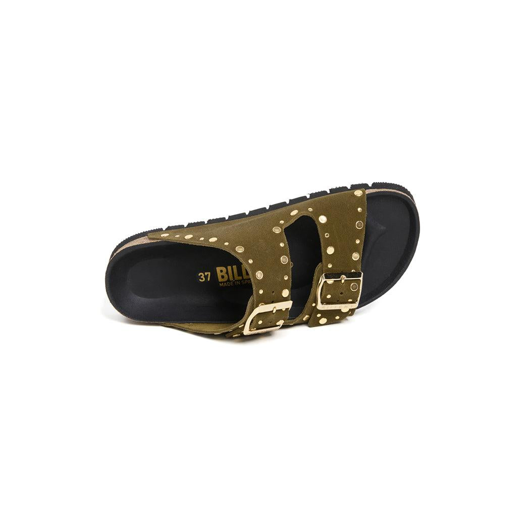Sandalias caqui - Mujer