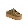 Sandalias caqui - Mujer