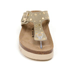 Sandalias caqui - Mujer