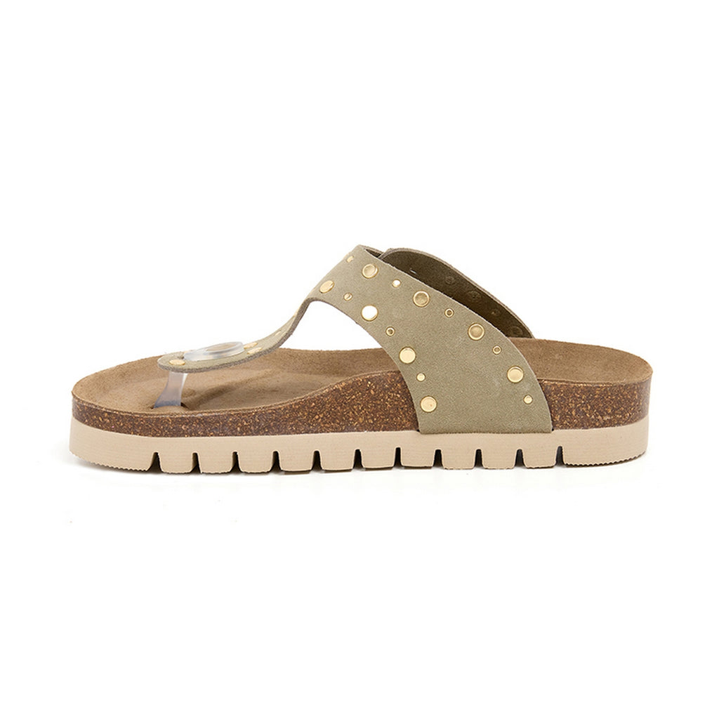 Sandalias caqui - Mujer