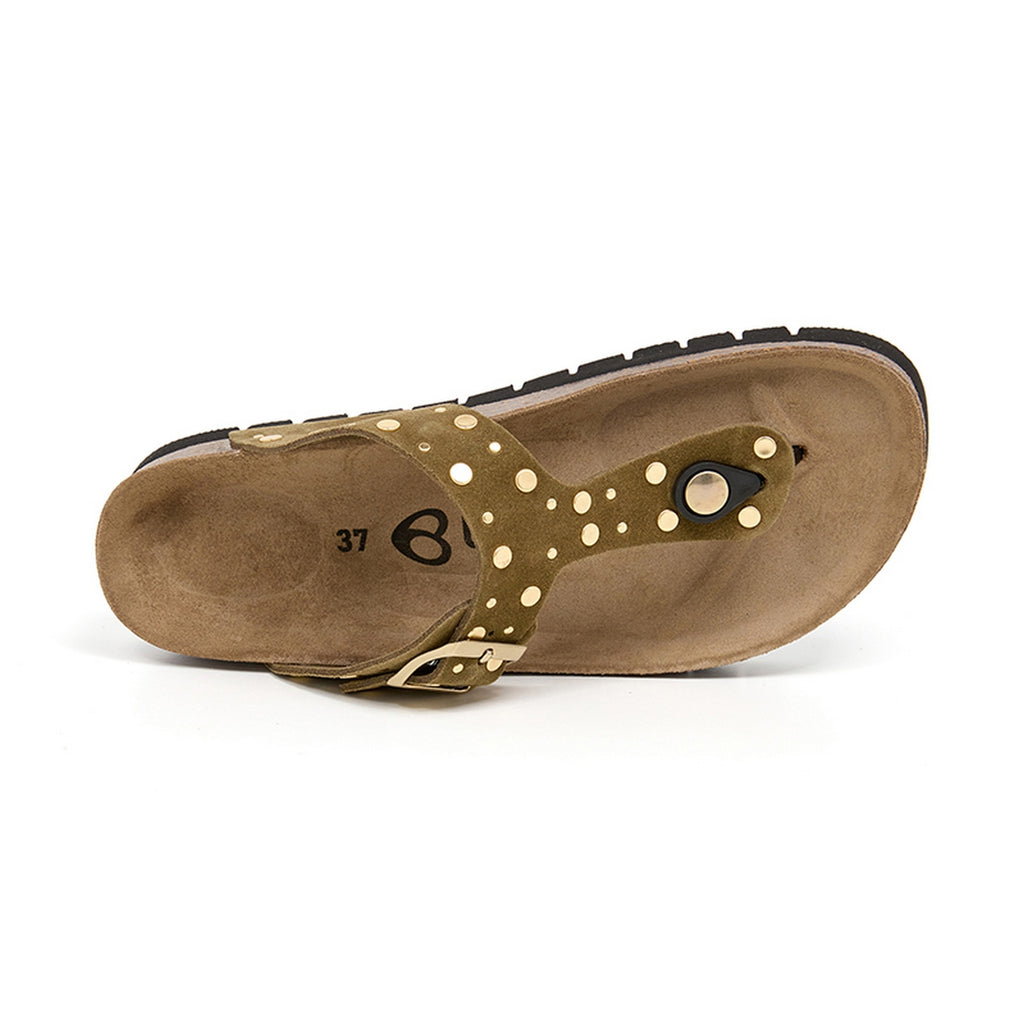 Sandalias caqui - Mujer