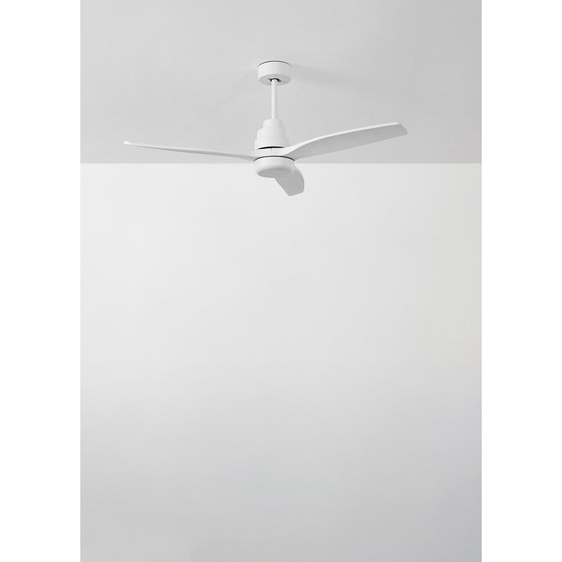 Wind Stylance - 40W Silent Ceiling Fan - 132cm 100% Wood with Remote Control - White