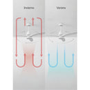 Wind Stylance - 40W Silent Ceiling Fan - 132cm 100% Wood with Remote Control - White