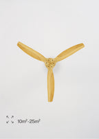 Wind Stylance - Ventilateur De Plafond 40W Silencieux 100% Bois - Nickel/Bois Clair