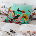 Fodera Per Cuscino Birds Of Paradise - Multicolore