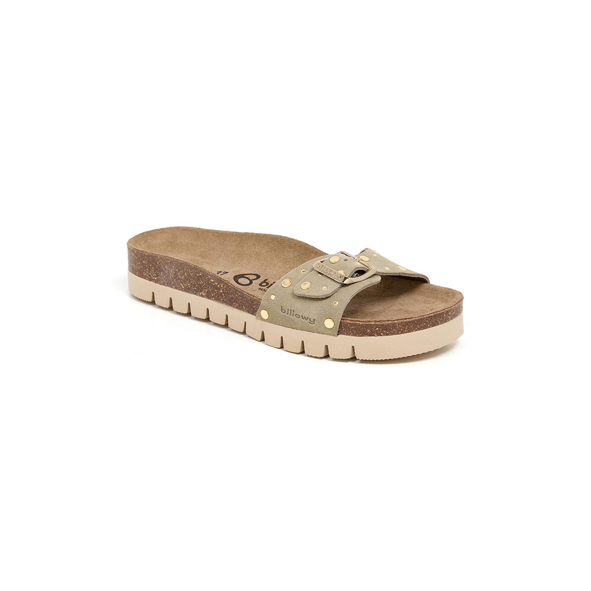 Sandalias caqui - Mujer