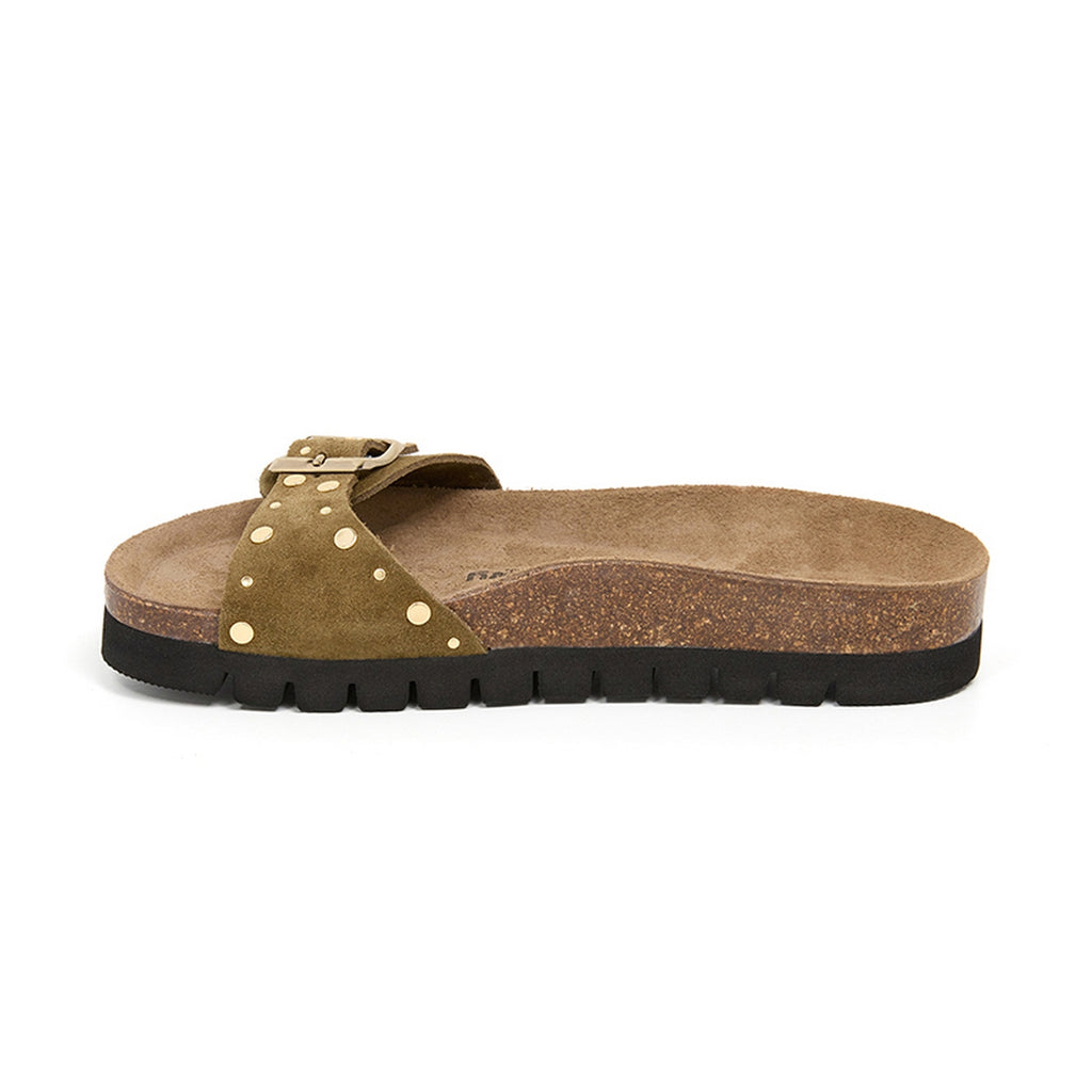 Sandalias caqui - Mujer