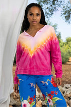 Le Sweatshirt Paolo Tie And Dye Rose