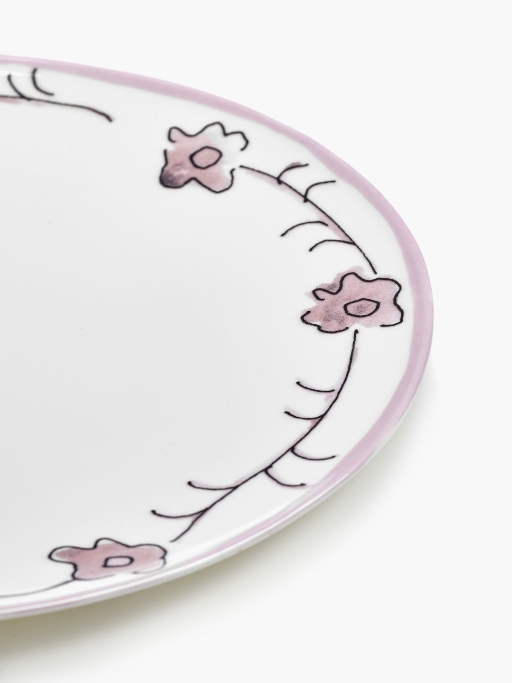 Midnight Flowers - Lot De 2 Assiettes - L - Porcelaine Bone China - Foncé Viola