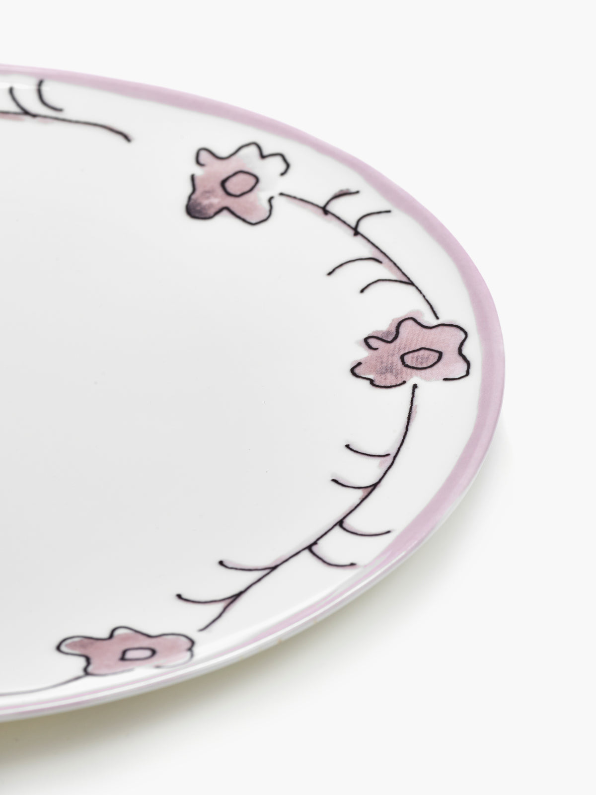 Midnight Flowers - Lot De 2 Assiettes - L - Porcelaine Bone China - Foncé Viola