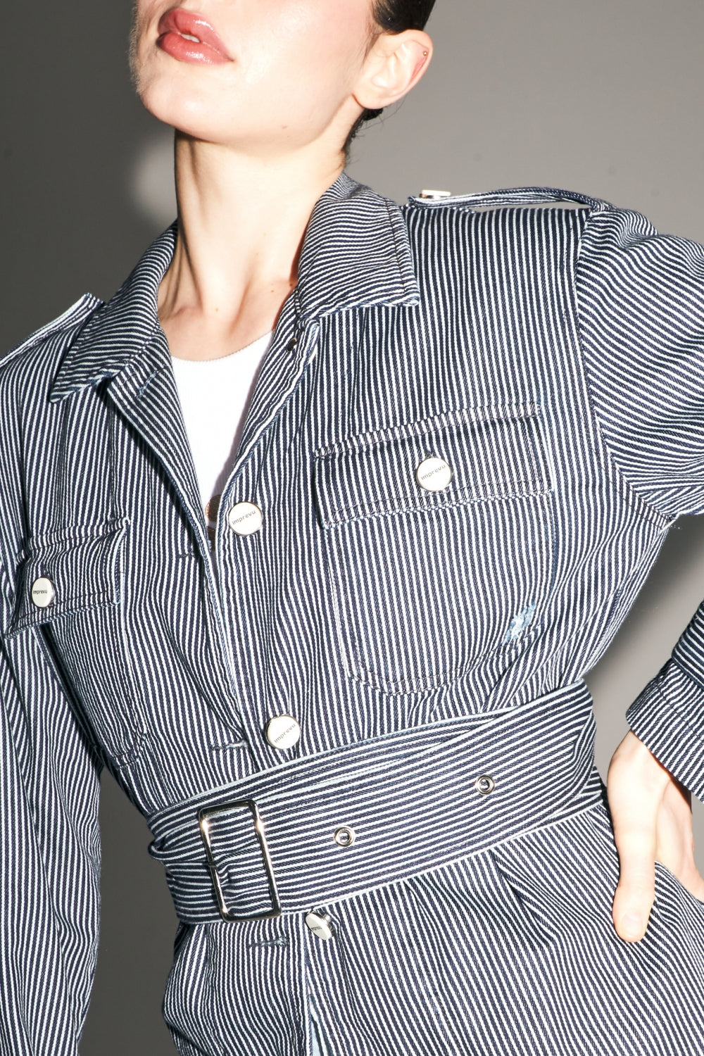 Chaqueta vaquera marinera a rayas de The Workwear