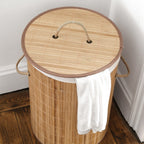 Round Bamboo Laundry Basket