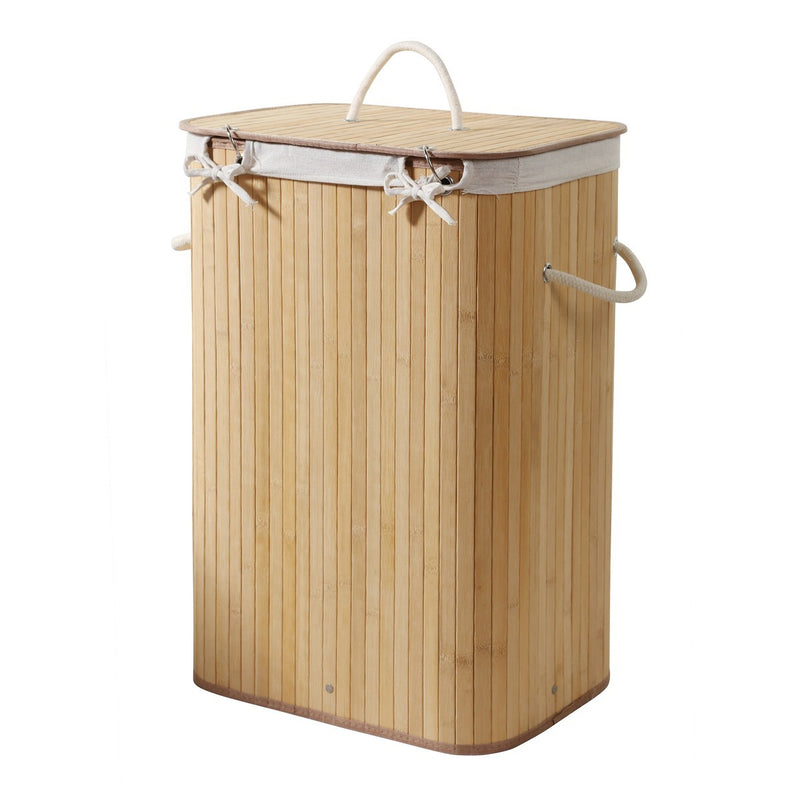 Panier À Linge Rectangulaire En Bambou - Bois Clair