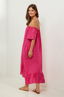 Autour Du Lin - Dress - Fuchsia - Women