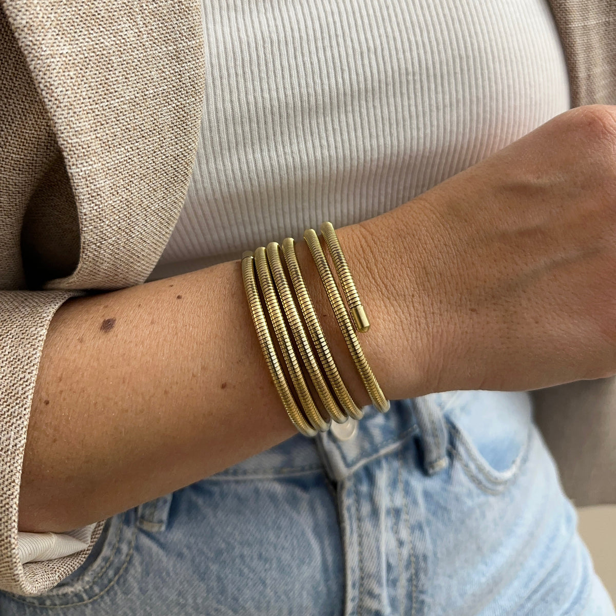 Bracelet Allone - Bracelet Multitours - Doré Ou Argent