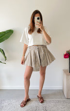 Pantalón Corto Camisa Valladolid - Crudo Y Beige