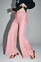 Le Pantalon Charlie Tricot Rouge Et Blanc