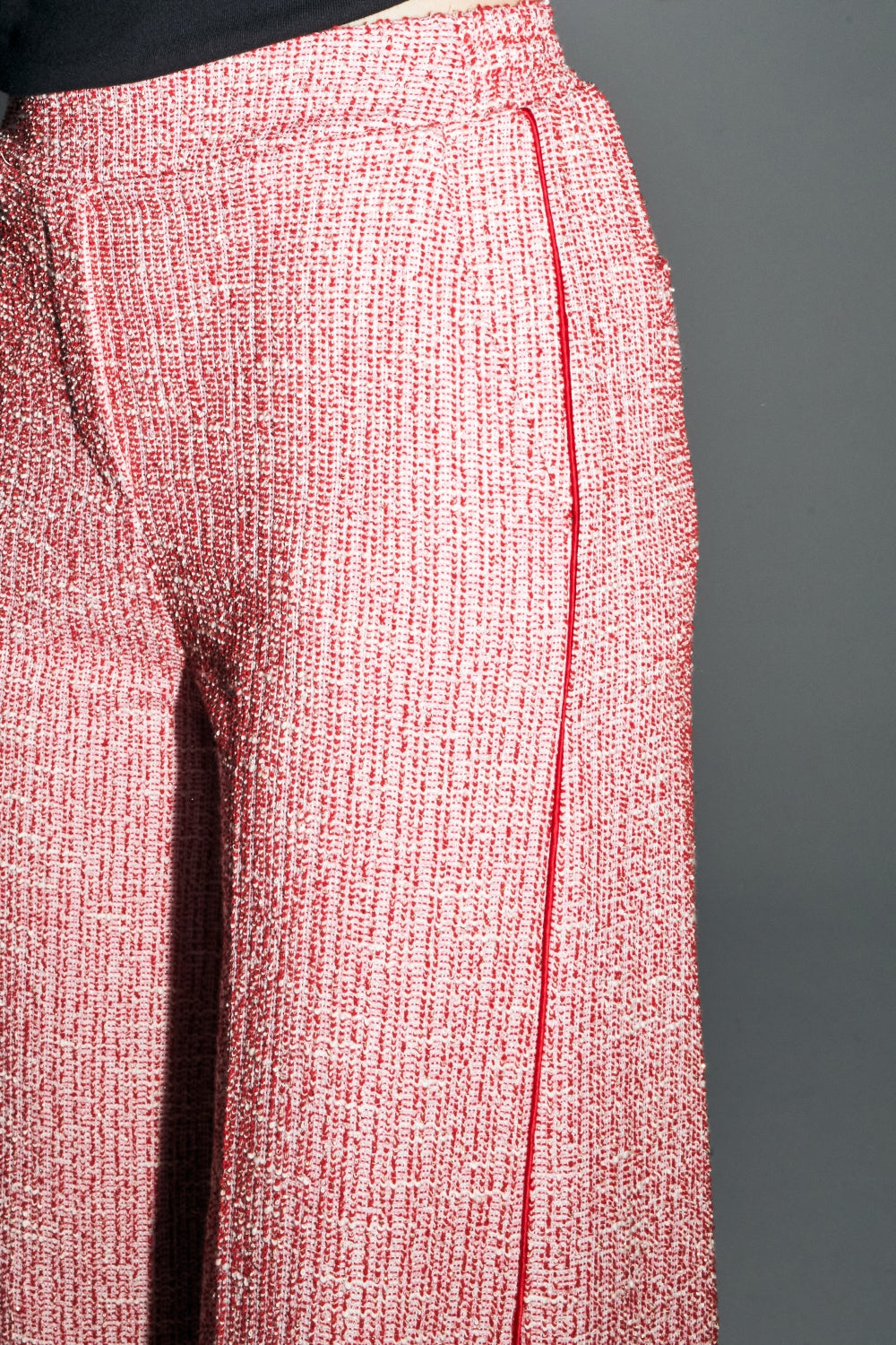Le Pantalon Charlie Tricot Rouge Et Blanc