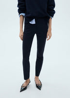 Skinny Crop Trousers - Dark Navy