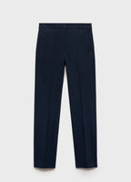 Skinny Crop Trousers - Dark Navy