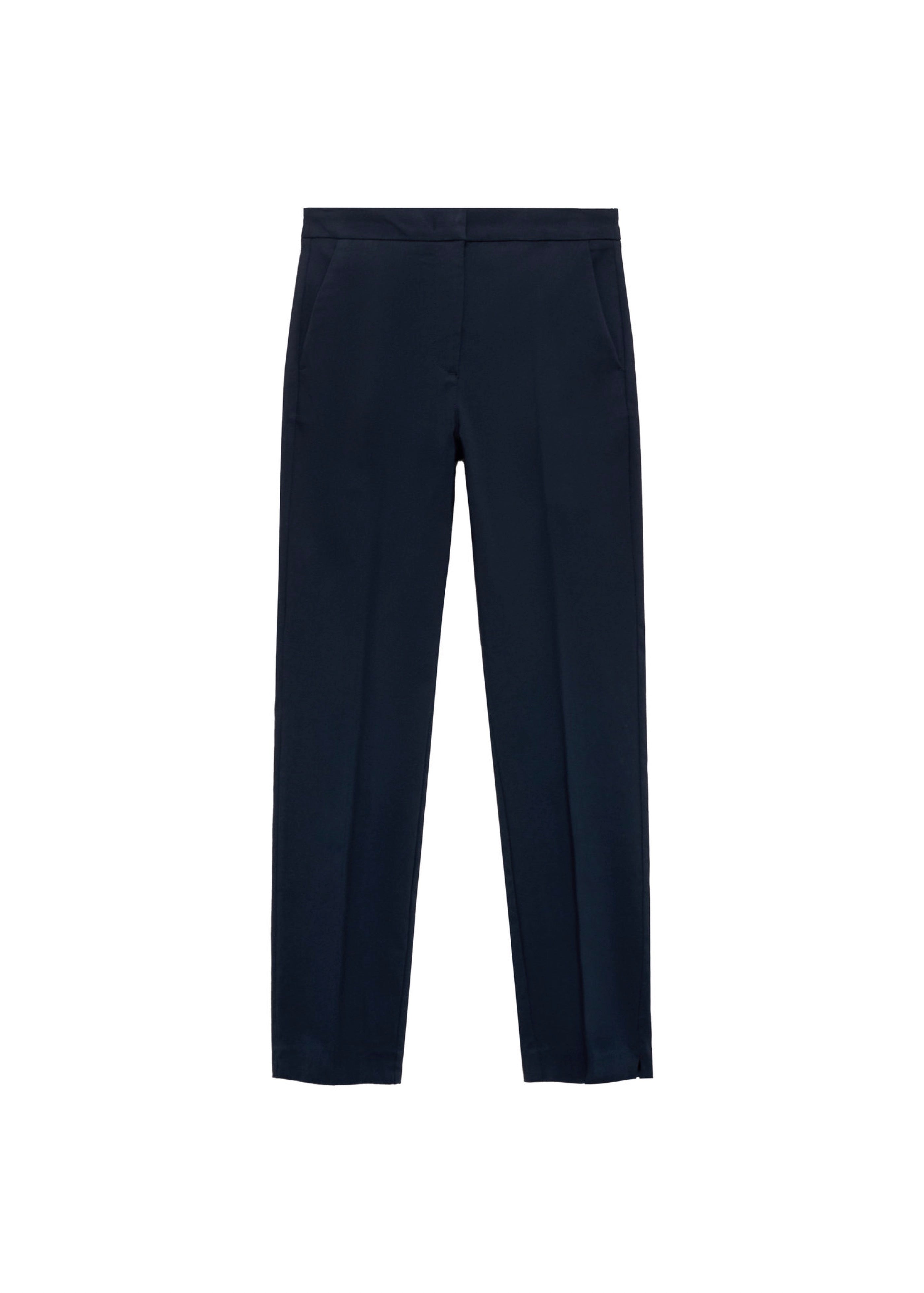 Skinny Crop Trousers - Dark Navy