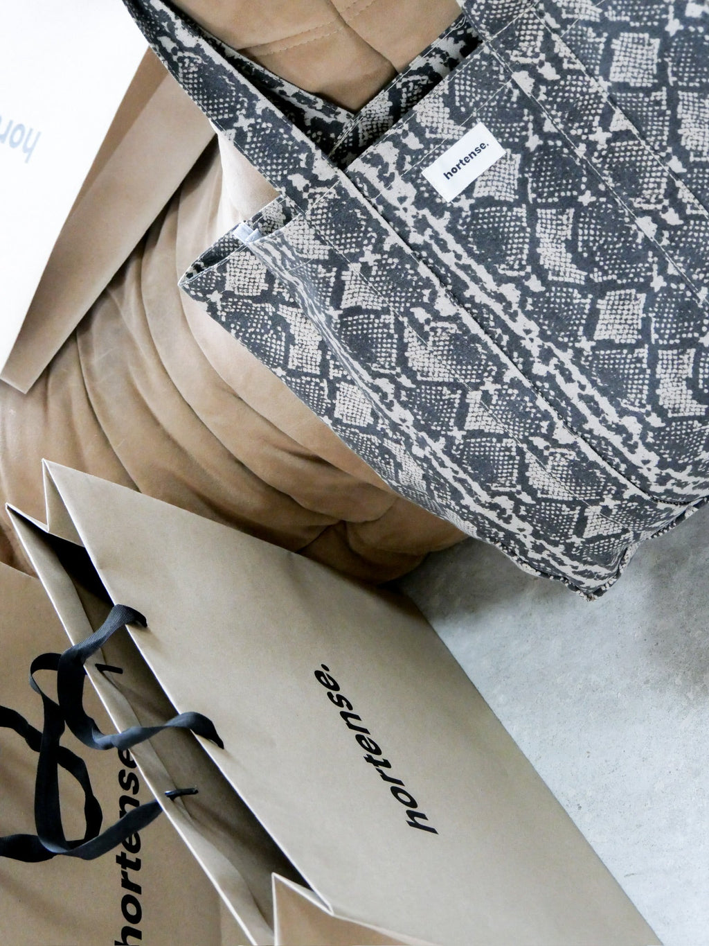 Hortense Python tote bag