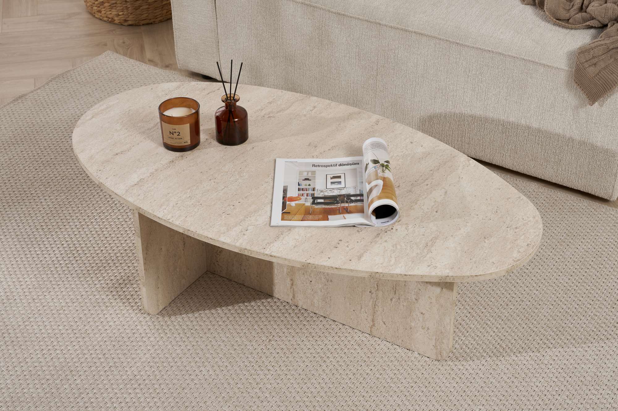 Orba - Table Basse - Travertine