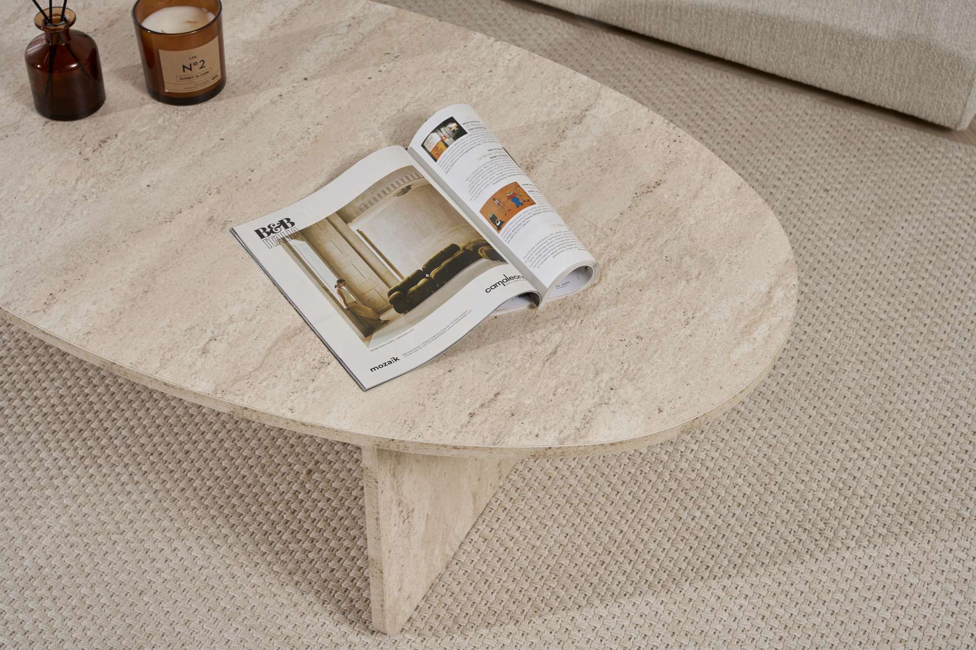 Orba - Table Basse - Travertine