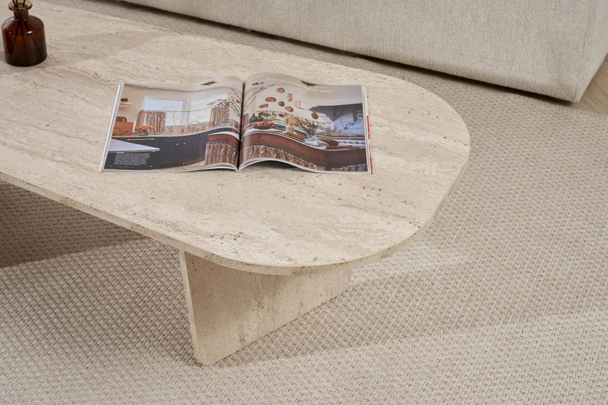 Ovalis - Coffee Table - Travertine