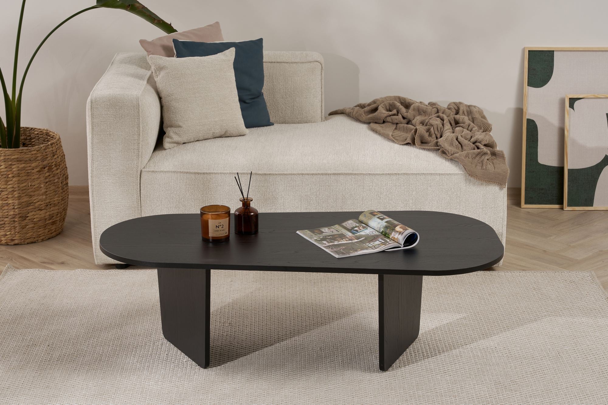 Ovalis - Mesa de Centro - Madera Negra