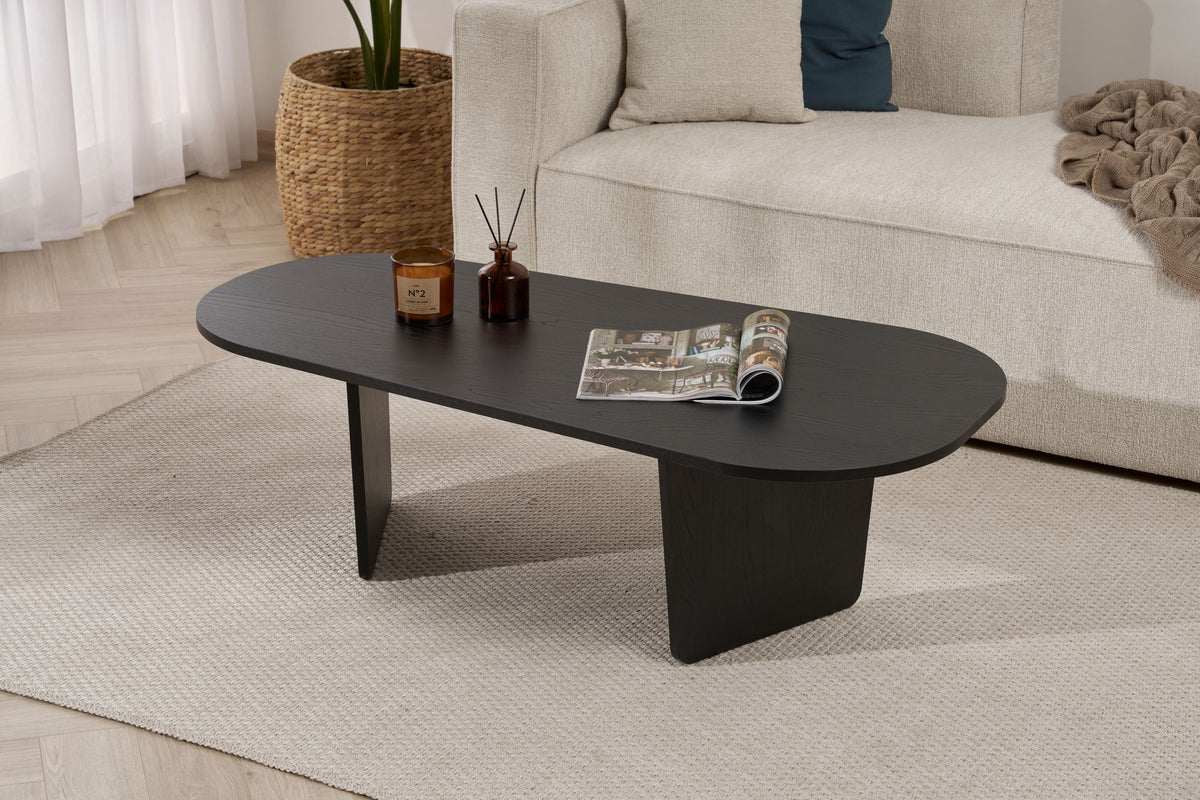 Ovalis - Mesa de Centro - Madera Negra